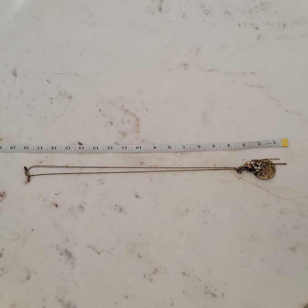 Forever 21 Long Gold Plated Pentant Necklace